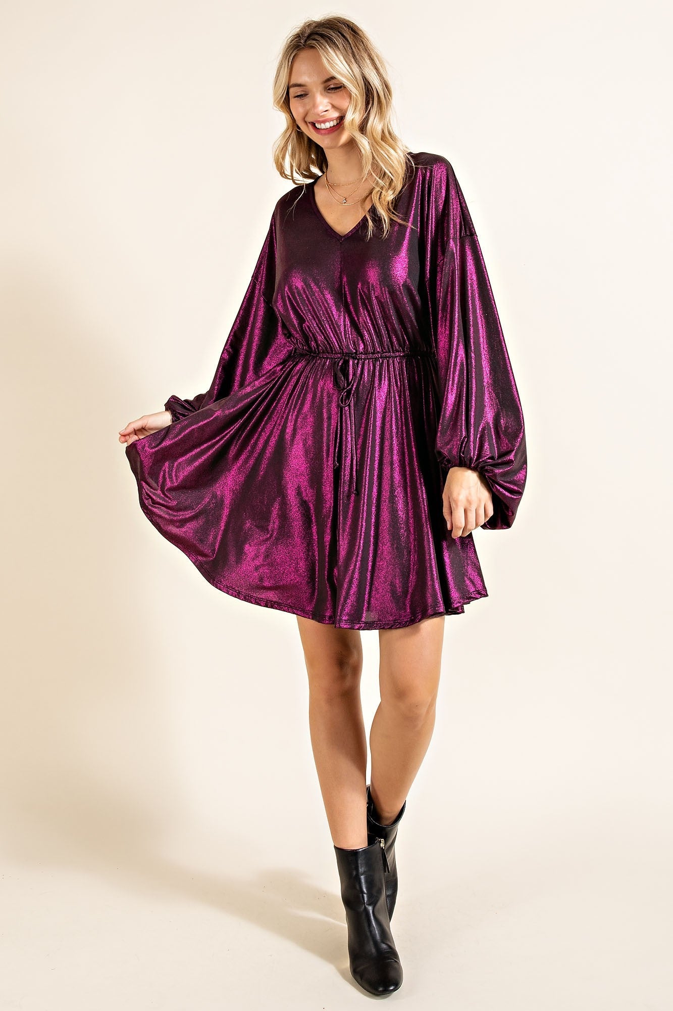 Foil Sleeve Dress 143 Story 