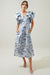 Francine Toile Sky Santana Tie Back Midi Dress Sugarlips 