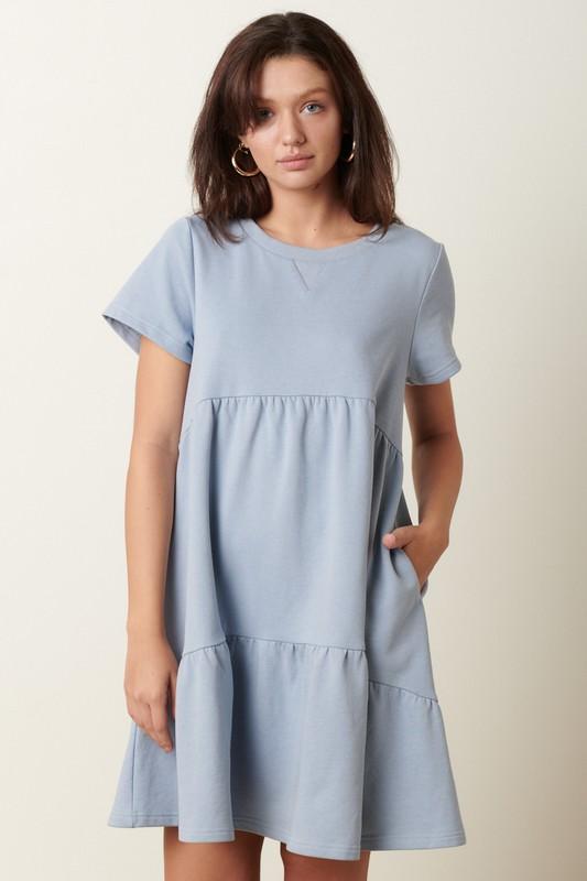 French Terry Tiered Dresses Mittoshop 