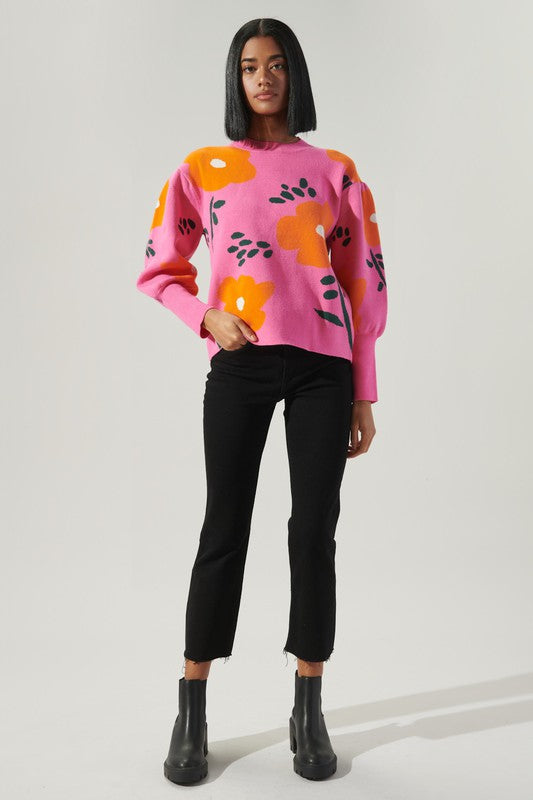 Fresh Pick Floral Sweater Sugarlips 