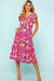 Fuchsia Floral Midi with Pocket Haptics 