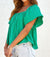 Gauze Wide Short Sleeve Smocked Top pretty bash 