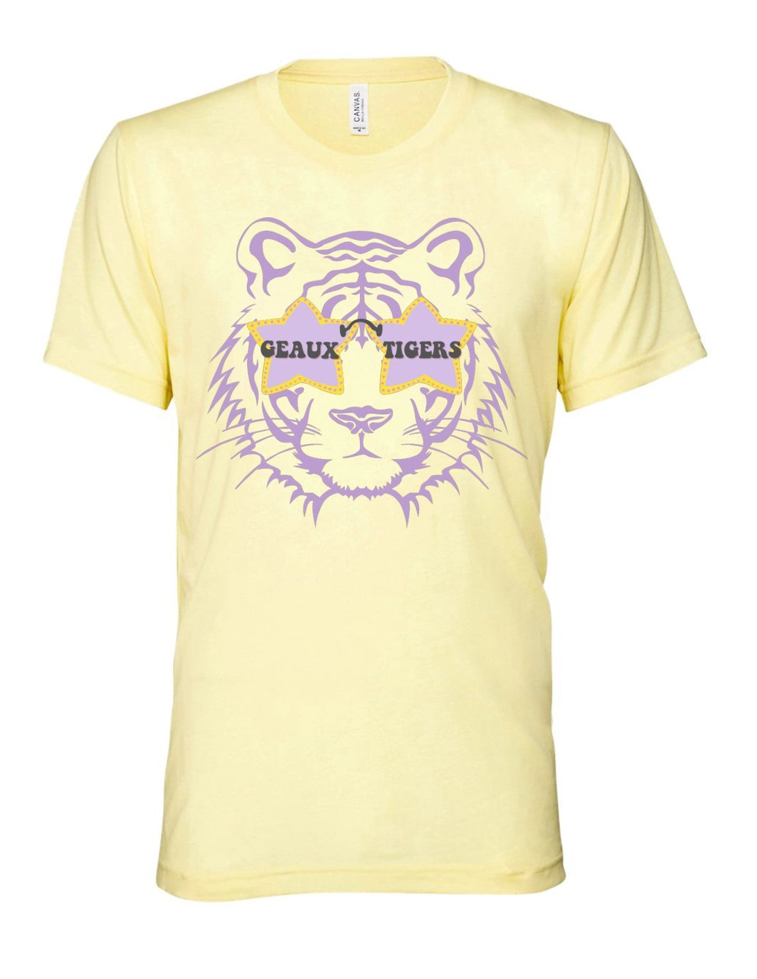 Geaux Tigers Star Glasses Tee Bree and Kate Embroidery Designs 