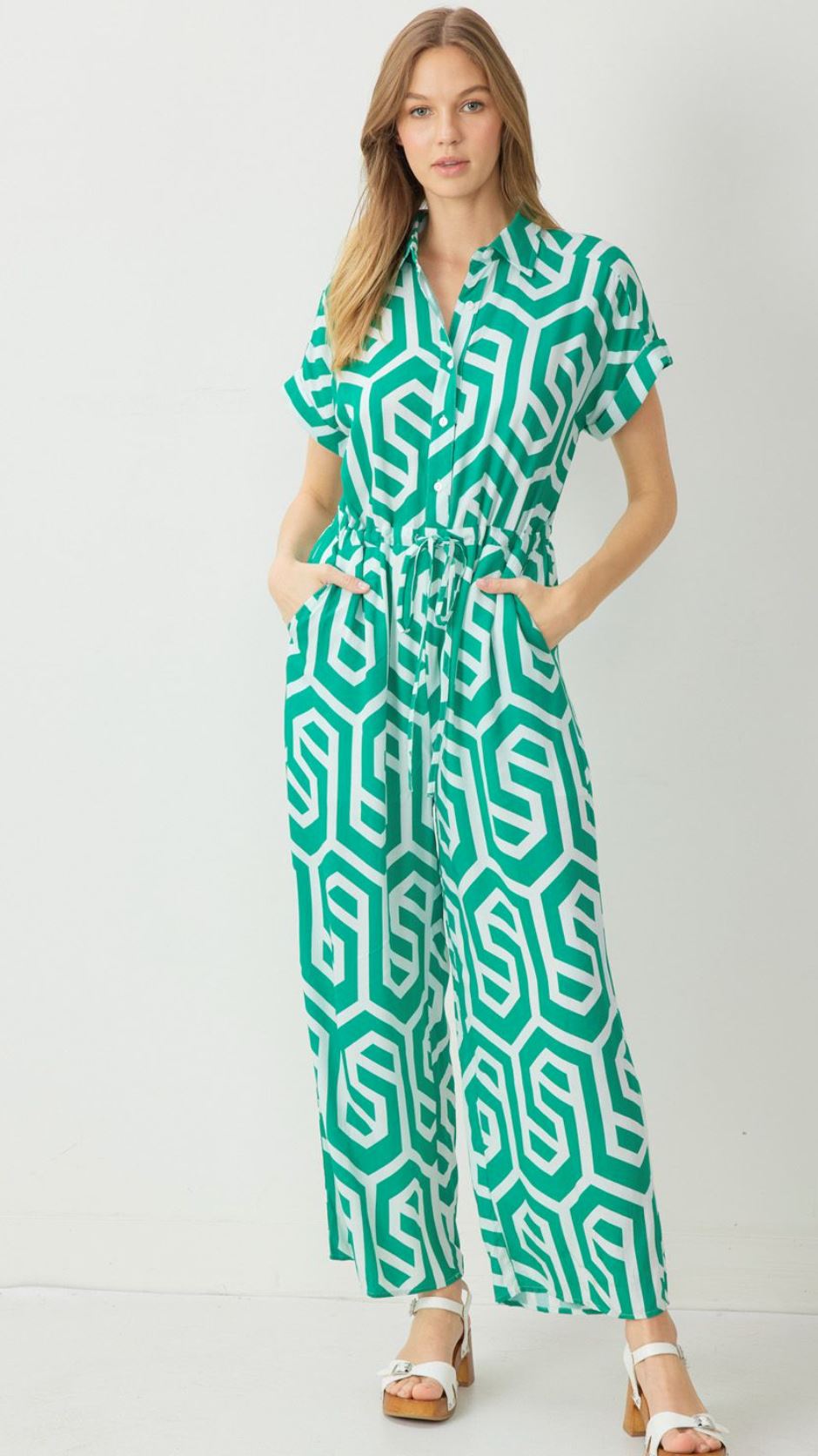 Geo Print Jumpsuit entro 