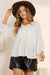 Glitter Babydoll Balloon Sleeve Top Ces Femme 