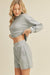 Gray Wide Neck Sweatshirt and Shorts Set Kimberly C 