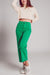 Green Cropped Flare Jeans Q2 