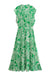 Green Floral Button Front Maxi Sundayup 