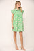 Green Floral Shirt Dress with Smocked Yoke - Ships Late May Fate 