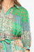 Green Patchwork Puff Sleeve Dress entro 