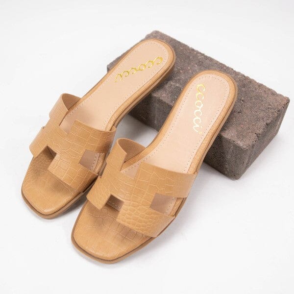 H Cutout Sandals - Camel ccocci 
