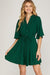 Half Sleeve Button Down Dress with Braided Belt she + sky 