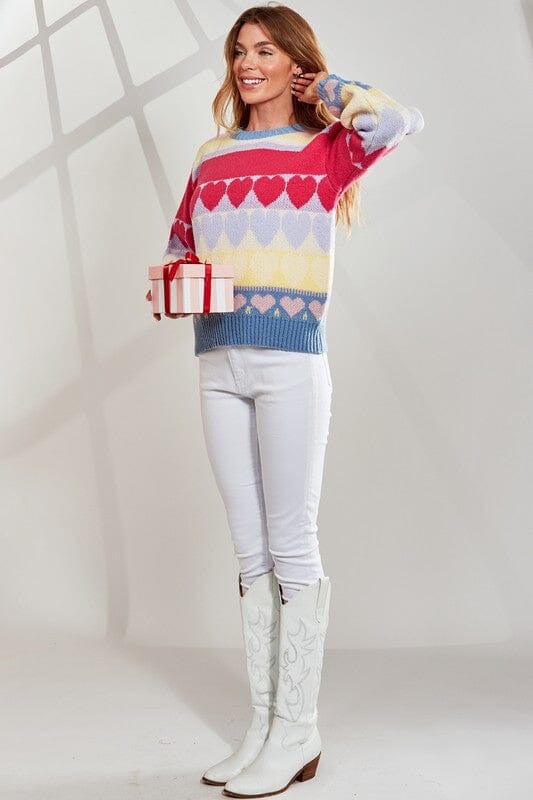 Heart Intarsia Sweater Wanna B 