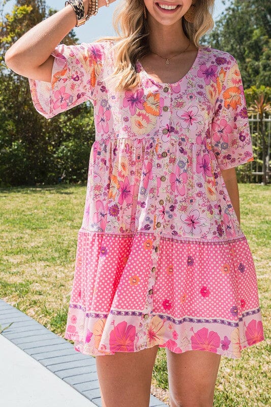 Hibiscus Babydoll Dress Shewin 