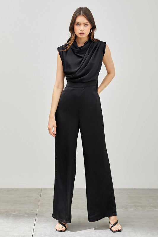 High Neck Cowl Jumpsuit Do+Be 