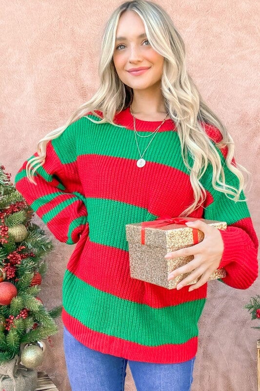 Holiday Striped Bubble Sleeve Sweater and the why 