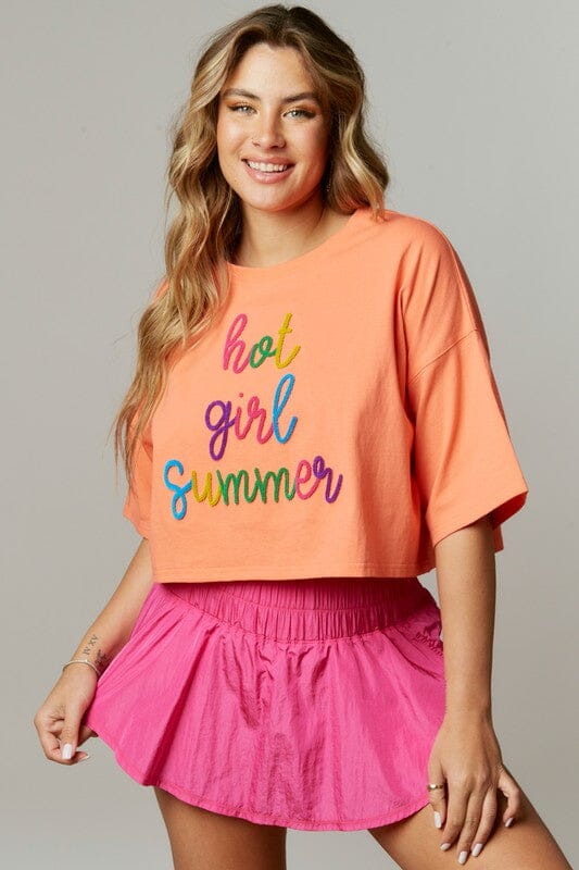 Hot Girl Summer Tee peach love california 