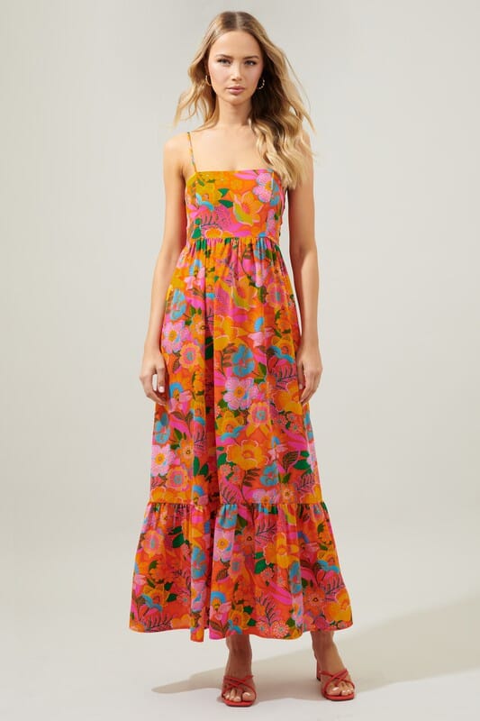 Idalia Tie Back Maxi Dress Sugarlips 