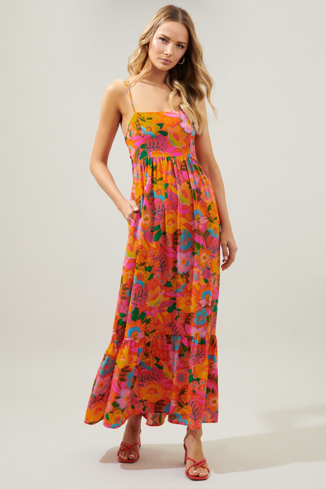 Idalia Tie Back Maxi Dress Sugarlips 