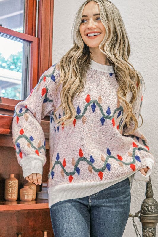 Ivory Christmas Lights Sweater and the why 