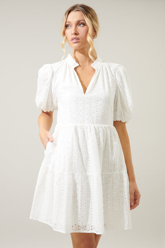 Jacey Eyelet Dress Sugarlips 