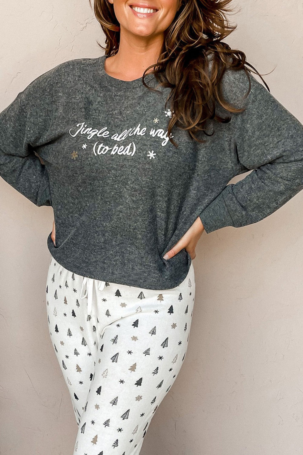 Jingle All The Way Loungewear Set Shewin 