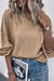 Khaki Seam Pocket Sweater Shewin 