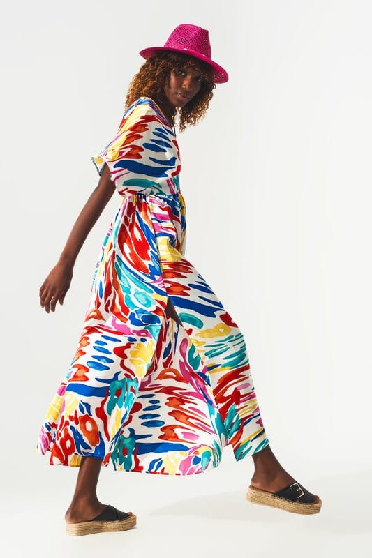 Kimono Style Brushstroke Maxi Q2 