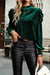 Knot Back Velvet Puff Sleeve Top supreme fashion 