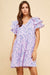 Lavender/Blue Ruffle Sleeve Shift Dress TCEC 