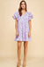 Lavender/Blue Ruffle Sleeve Shift Dress TCEC 