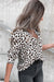 Leopard Collar Long Sleeve Button Top Kentce 