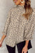 Leopard Frill Neck Top Shiying small Camel 