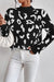 Leopard Mock Neck Sweater Shewin 