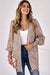 Leopard Shirred Cuff Cardigan Shewin 