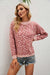 Leopard Spotted Casual Rib Knit Trim Sweater shewin 