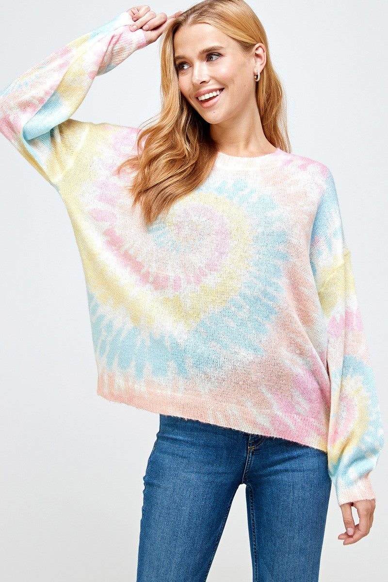 Light Knit Tie Dye Top Solution 