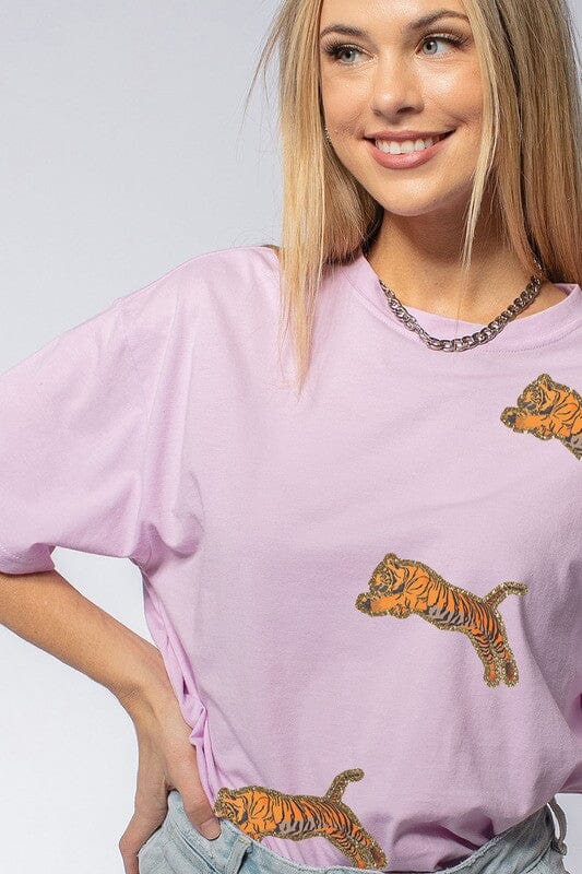 Lilac Triple Tiger Tee 12pm by Mon Ami 