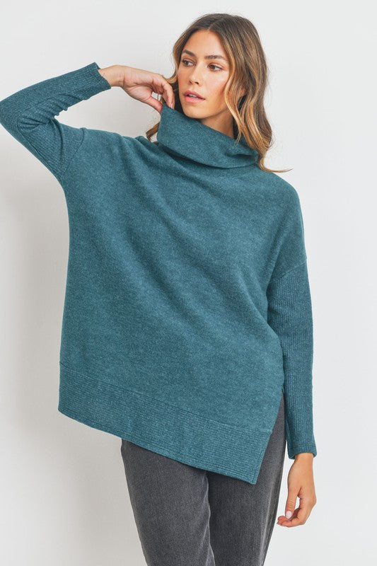 LS Brushed Knit Turtleneck Cherish 