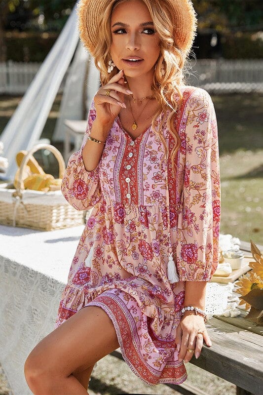 L/S Floral Paisley Dress supreme fashion 