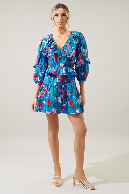 Lucera Ruffle V-Neck Dress dresses Sugarlips 