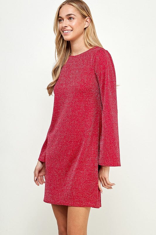 Lurex Bell Sleeve Dress 2 hearts 