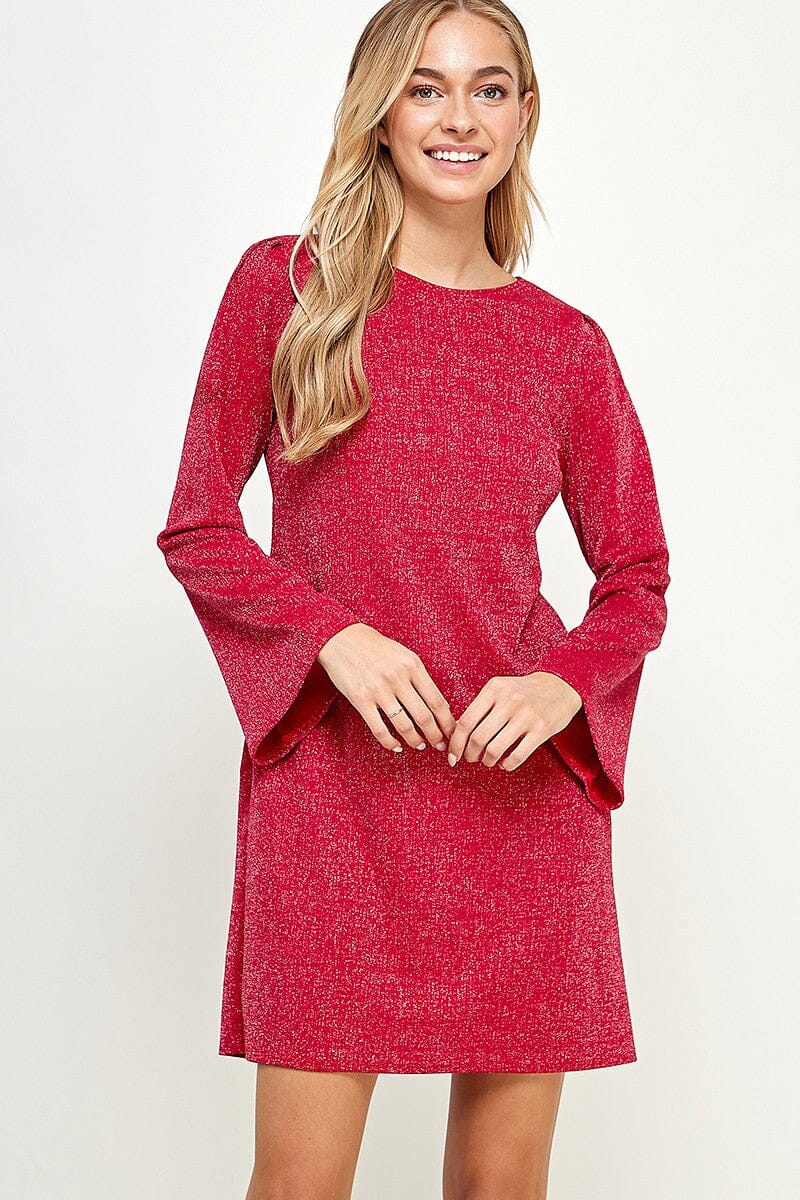 Lurex Bell Sleeve Dress 2 hearts 