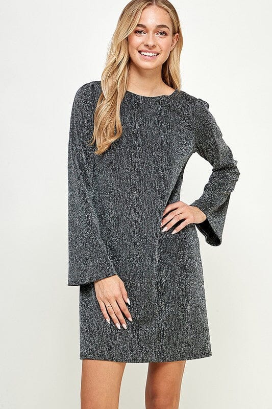 Lurex Bell Sleeve Dress 2 hearts 