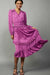 Magenta Surplice Smocked Waist Midi current air 