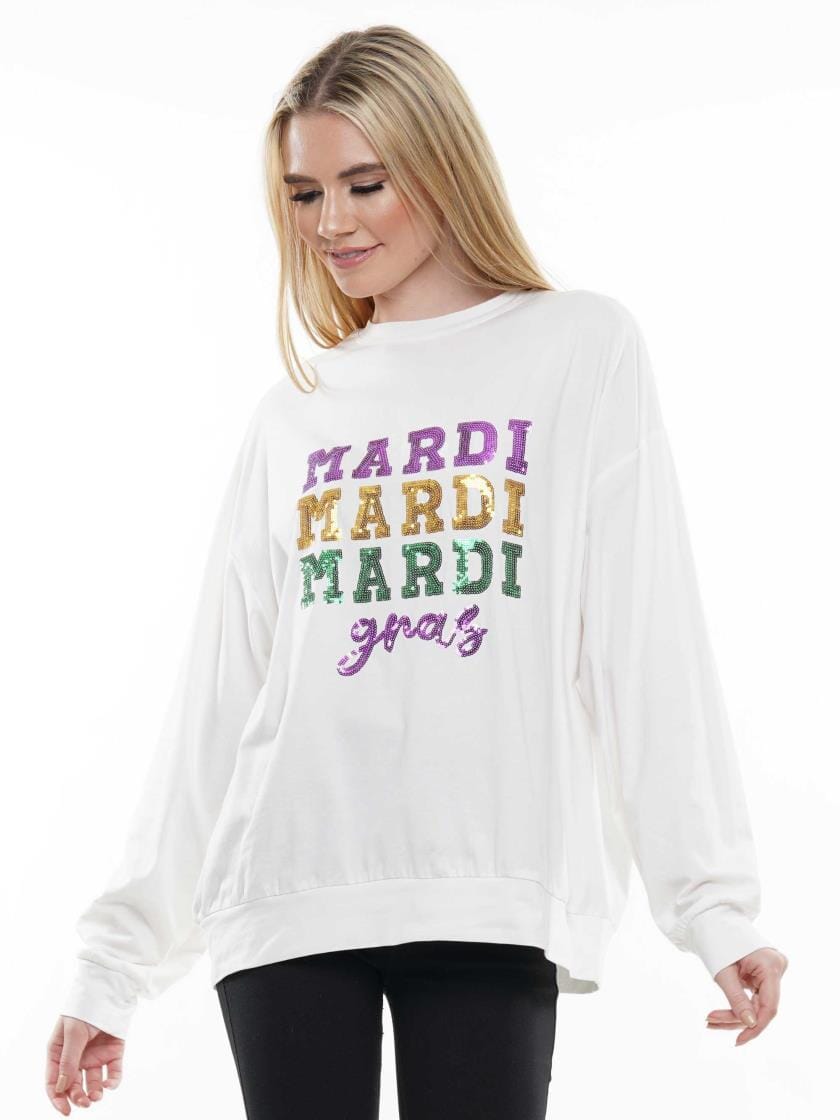 Mardi Mardi Mardi Gras Sweatshirt why dress 