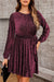 Merlot Textured Velvet Dress Kentce 