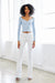 Mid-Rise White Flare Jeans Kancan 