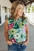 Mint Bold Floral Sleeveless Top Youmi 