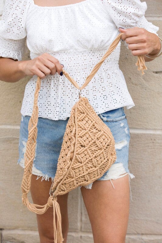 Natural Woven Sling Bag Alli's Corner 